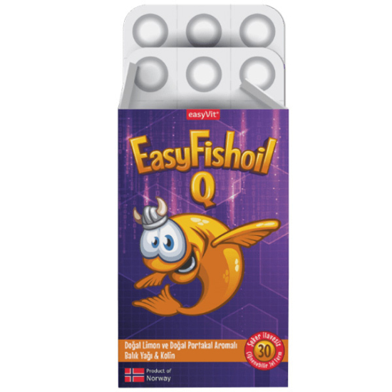 Easy Fish Oil Q Kids Çiğnenebilir 30 Tablet Balık Yağı - 2