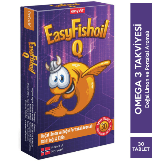 Easy Fish Oil Q Kids Çiğnenebilir 30 Tablet Balık Yağı - 1