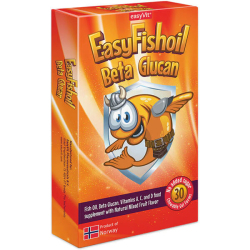 Easy Fish Oil Beta Glukan Çiğnenebilir 30 Jel Form Balık Yağı - Easyvit - Easy Fish Oil