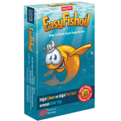 Easy Fish Oil Omega 3 ve Vitamin D İçeren Takviye Edici Gıda 30 Tablet - Easyvit - Easy Fish Oil