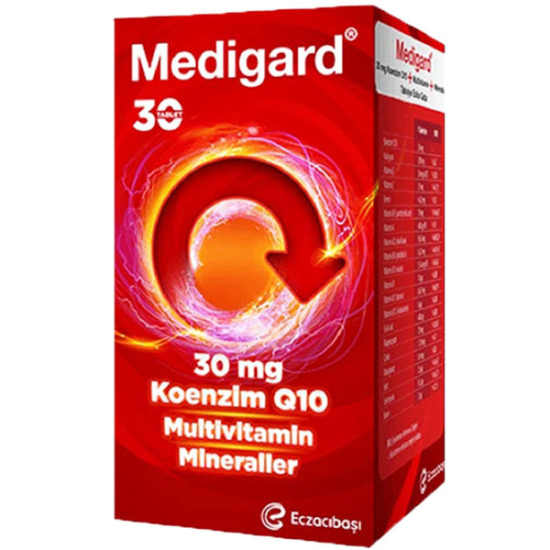 Eczacıbaşı Medigard Koenzim Q10 Vitamin ve Mineral Kompleks 30 Tablet - 1