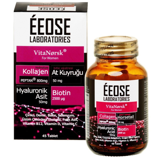 Eeose Collagen 45 Tablet (Kadınlar İçin) Kolajen Takviyesi - 2