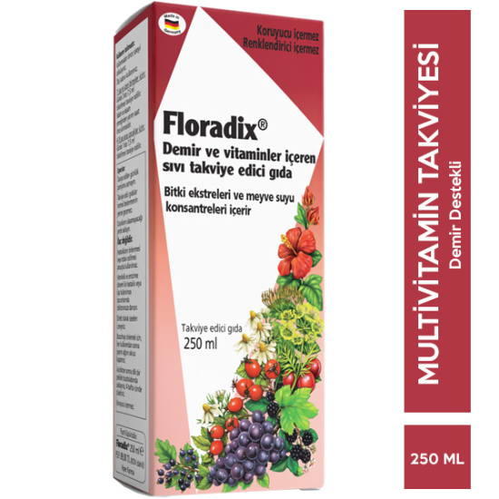 Floradix Demir Ve Vitaminler İçeren Sıvı Takviye Edici Gıda 250 ML - 1