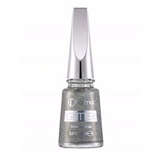 Flormar Glitter Oje - 38 Holographic Silver - 1