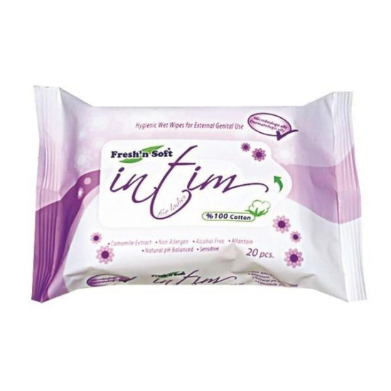 Fresh n Soft İntim Genital Bölge Temizleme Mendili 20 li - 1