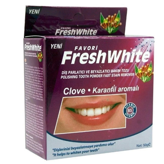 Fresh White Diş Tozu Karanfil Aromalı 50 gr - 1