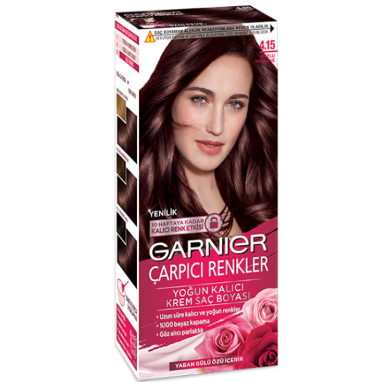 Garnier Color Natural Çarpıcı Renkler Boya 4.15 Buzlu Kestane - 1