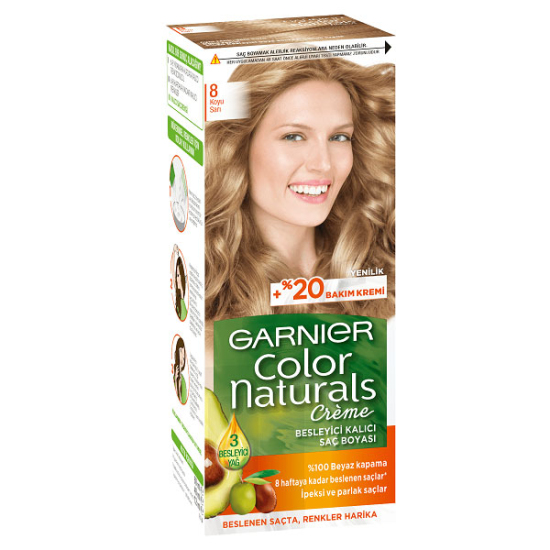 Garnier Color Naturals Saç Boyası 8 Koyu Sarı - 1