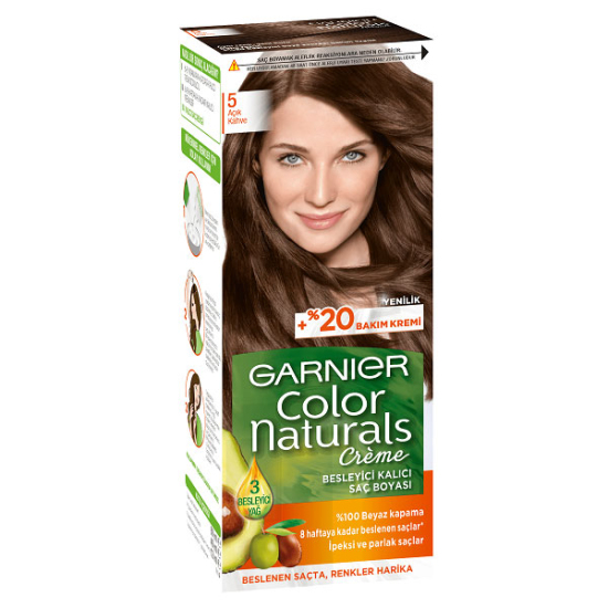 Garnier Colour Natural Boya - 5 Açık Kahve - 1