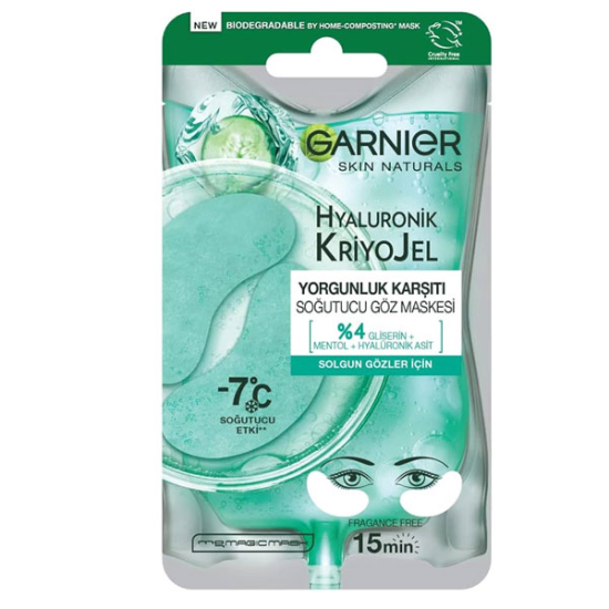 Garnier Hyaluronik Kriyojel Yorgunluk Karşıtı Soğutucu Kağıt Göz Maskesi - 1