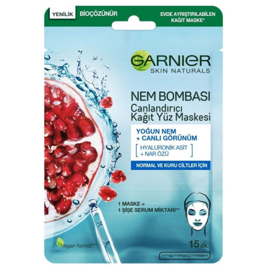 Garnier Skin Naturals Nem Bombası Canlandırıcı Kağıt Maske - 1