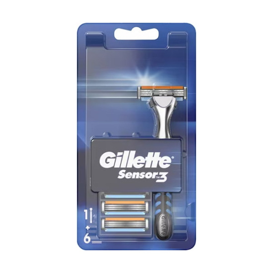 Gillette Sensor 3 Tıraş Bıçağı ve Yedek Başlık 6 Adet - 1