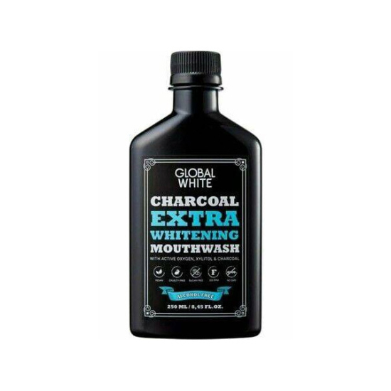 Global White Charcoal Extra White Mouthwash 250 ml - 1