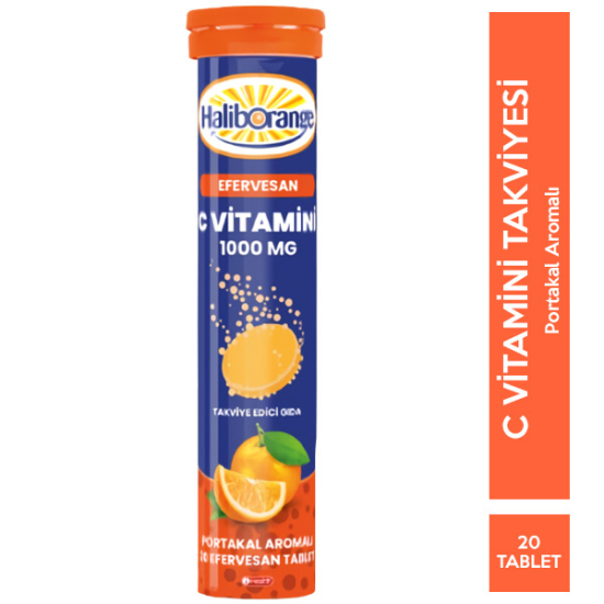 Haliborange Portakal Aromalı C Vitamini Efervesan 20 Efervesan Tablet - 1