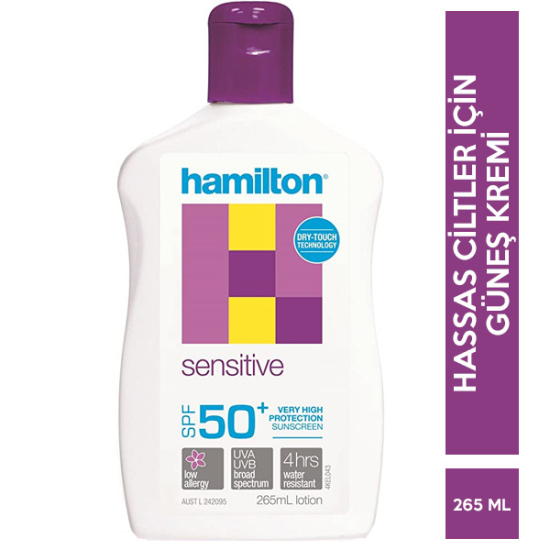 Hamilton Sensitive Lotion SPF 50 265 ml Güneş Kremi - 1