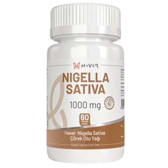 Haver Nigella Sativa Çörek Otu Yağı 1000 mg 60 Kapsül - 1