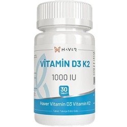 Haver Vitamın D3 K2 30 Tablet - Haver