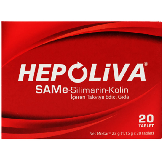 Hepoliva SAMe Silimarin-Kolin Takviye Edici Gıda 20 Tablet - 1