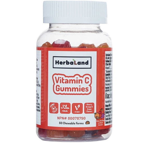 Herbaland Gummies Vitamin C 60 Çiğneme Tableti - 1