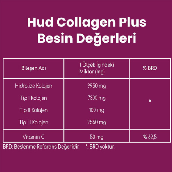 Hud Collagen Plus Powder 300 gr Kolajen Takviyesi - 2