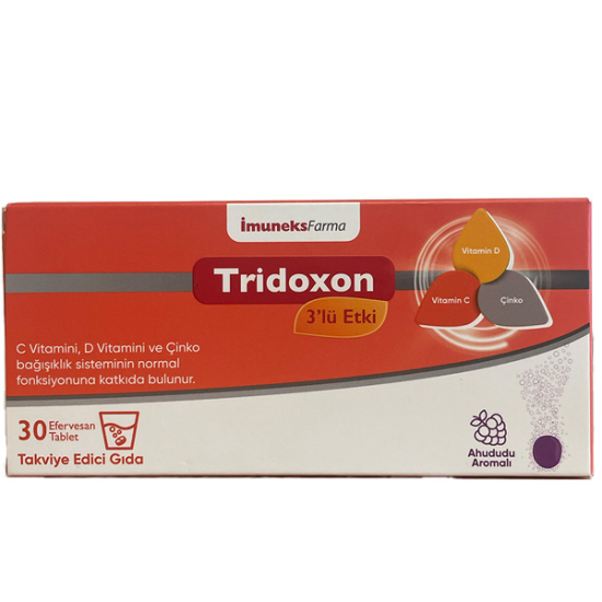 İmuneks Tridoxon 3 lü Etki 30 Efervesan Tablet - 1