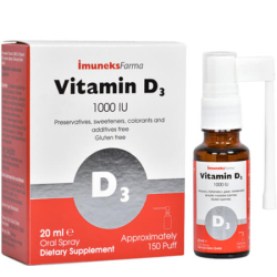 İmuneks Vitamin D3 1000 IU Sprey 20 ml - İmuneks Farma 