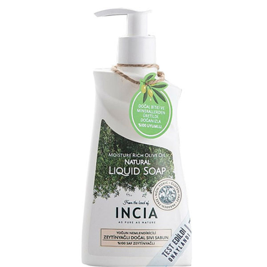 Incia Natural Doğal Sıvı Sabun Yoğun Nemlendiricili Zeytinyağlı 250 ML - 1
