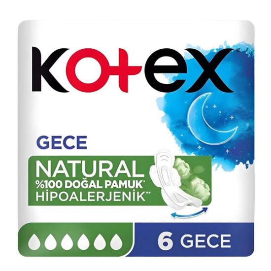 Kotex Natural Gece 6 Adet - 1