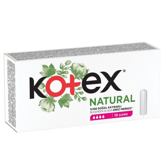 Kotex Tampon Natural Super 16 Adet - 1