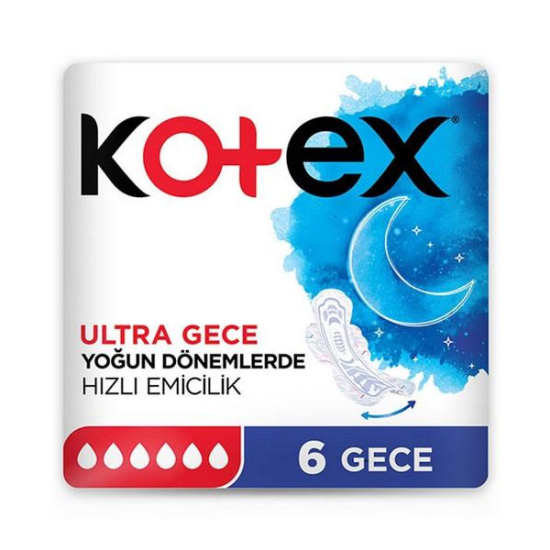 Kotex Ultra Tekli Gece 6 Adet - 1