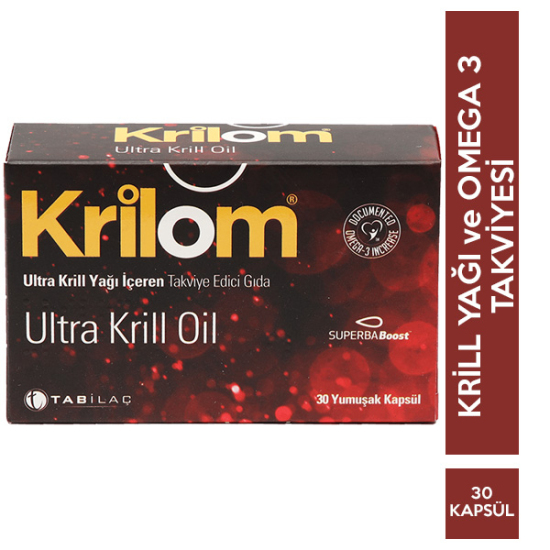 Krilom Ultra Krill Oil Takviye Edici Gıda 30 Yumuşak Kapsül - 1
