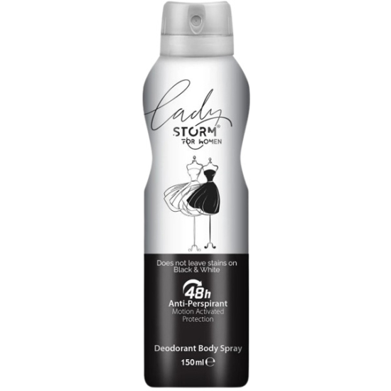 Lady Storm Erkek Deodorant Sprey Black White 150 ml - 1