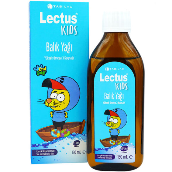Lectus Kids Kral Şakir Karışık Meyve Aromalı Balık Yağı 150 ML - 1