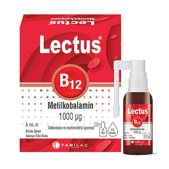 Lectus Metilkobalamin B12 Dil Altı Sprey 5 ML - 1