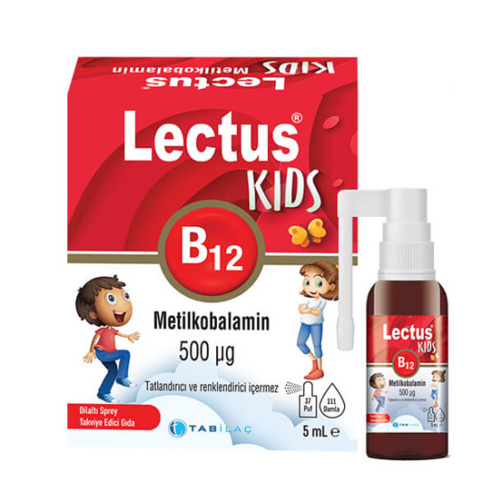 Lectus Metilkobalamin Kids B12 Dil Altı Sprey 5 ML - 1