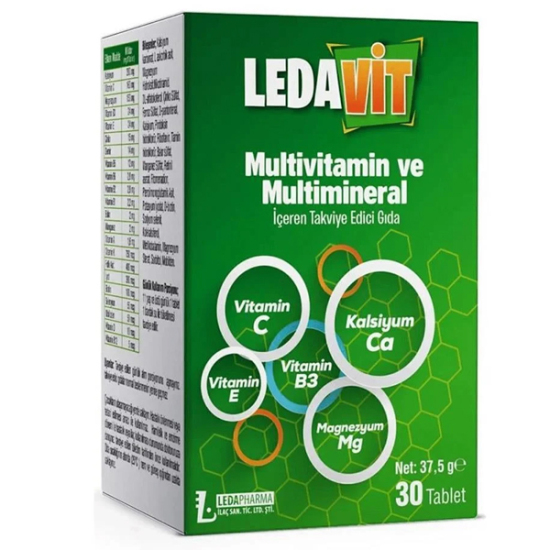 Ledavit Multivitamin ve Multimineral 30 Kapsül - 1