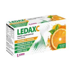 Ledaxc Vitamin C ve Çinko İçeren 30 Saşe - Ledapharma 