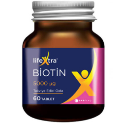 Lifextra Biotin 5000 mg 60 Tablet - Tab İlaç