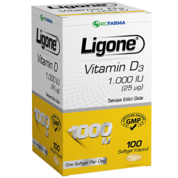 Ligone Vitamin D3 1000 IU Softgel 100 Kapsül - Rcfarma