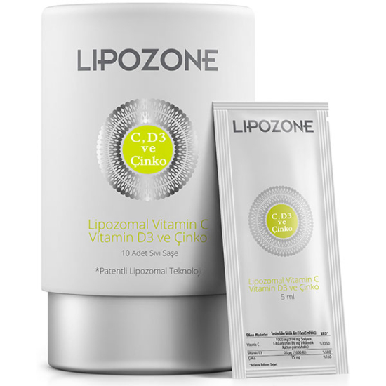 Lipozone Lipozomal Vitamin C Vitamin D3 Ve Çinko 5 ML 10 Sıvı Saşe - 1