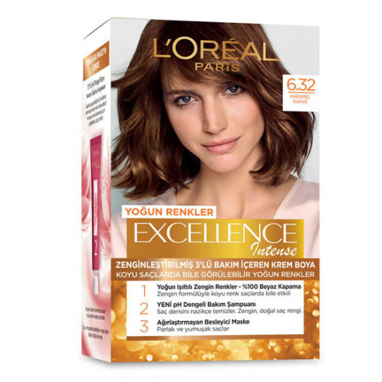 Loreal Paris Excellence Boya İntsense - 6.32 Karamel - 1