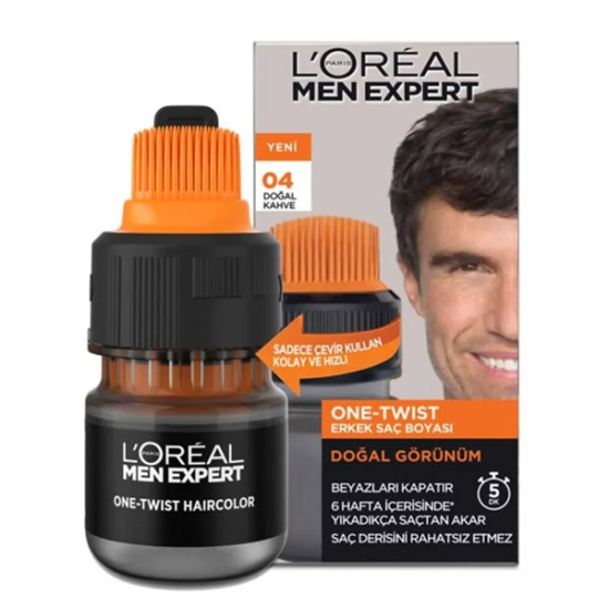Loreal Paris Men Expert One Twist Erkek Saç Boyası - Doğal Kahve - 1