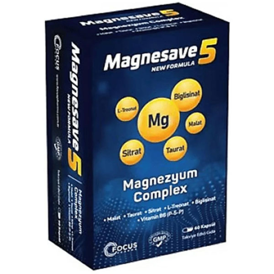 Magnesave 5 Magnezyum 60 Kapsül - 1