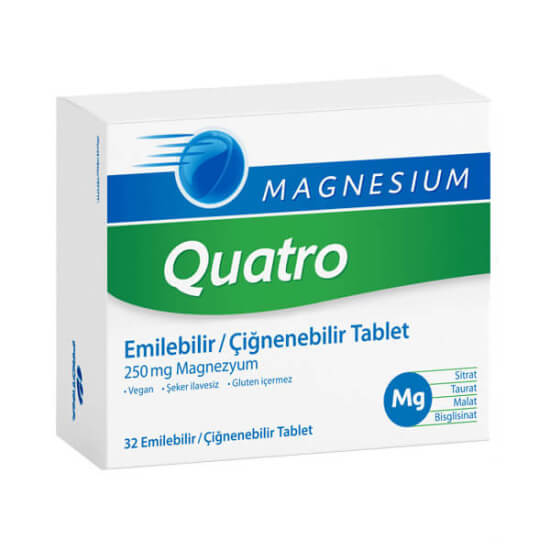 Magnesium Quatro 32 Çiğnenebilir Tablet - 1