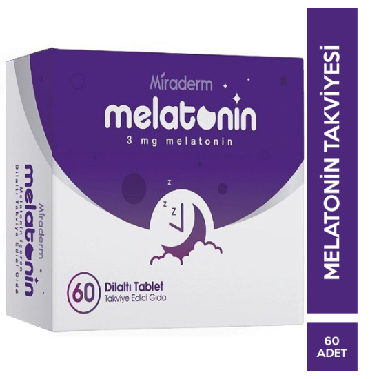 Miraderm Melatonin 3 mg 60 Dilaltı Tablet - 1