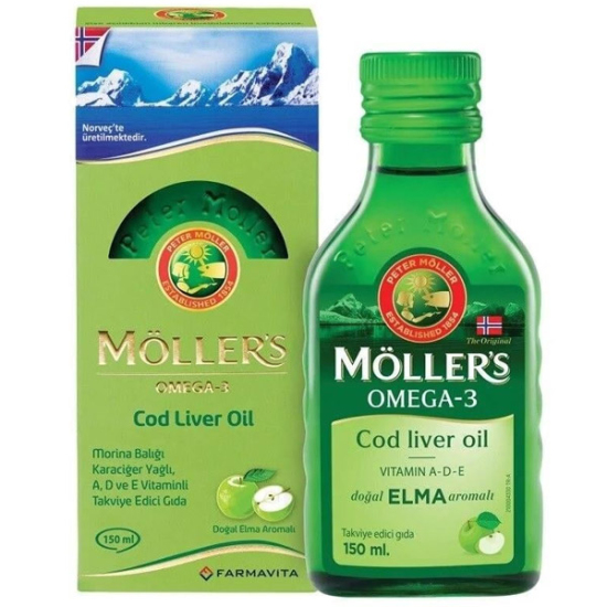Möllers Balık Yağı Şurubu Elma Aromalı 150 ml - 1
