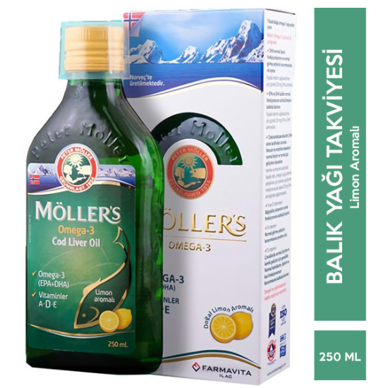 Möllers Omega 3 Balık Yağı 250 ML Limon Aromalı - 1