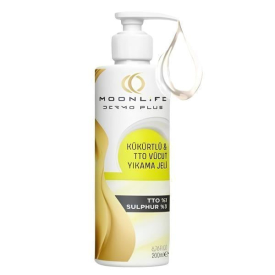 Moon Life Dermo Plus Kükürtlü TTO Vücut Yıkama Jeli 200 ml - 1