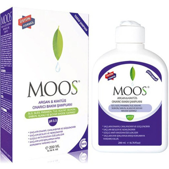 Moos Argan & Kaktüs Onarıcı Bakım Şampuanı 200 ML - 1