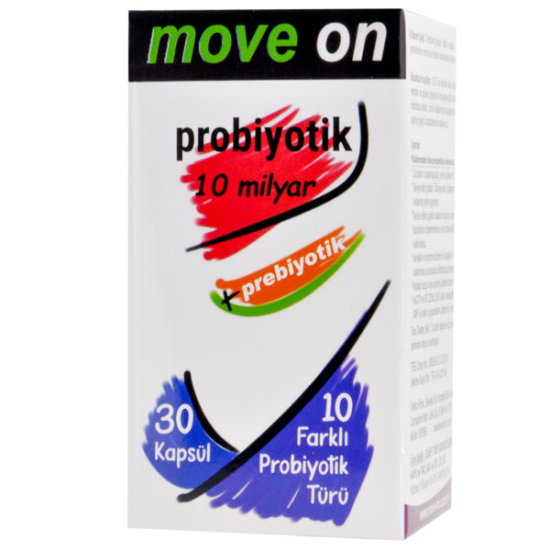 Move On Probiotic 10 Milyar Prebiyotik 30 Kapsül - 1